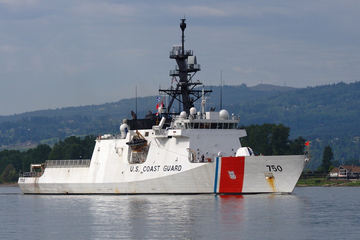 近日,美国海岸警卫队传奇级(421英尺)巡逻舰首舰wmsl 750 uscgc