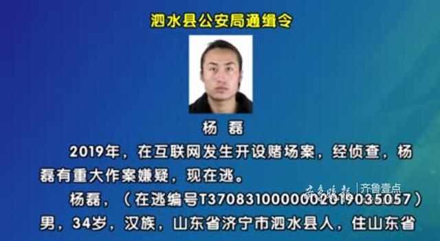 悬赏公告|泗水公开通缉4个涉案在逃嫌疑人