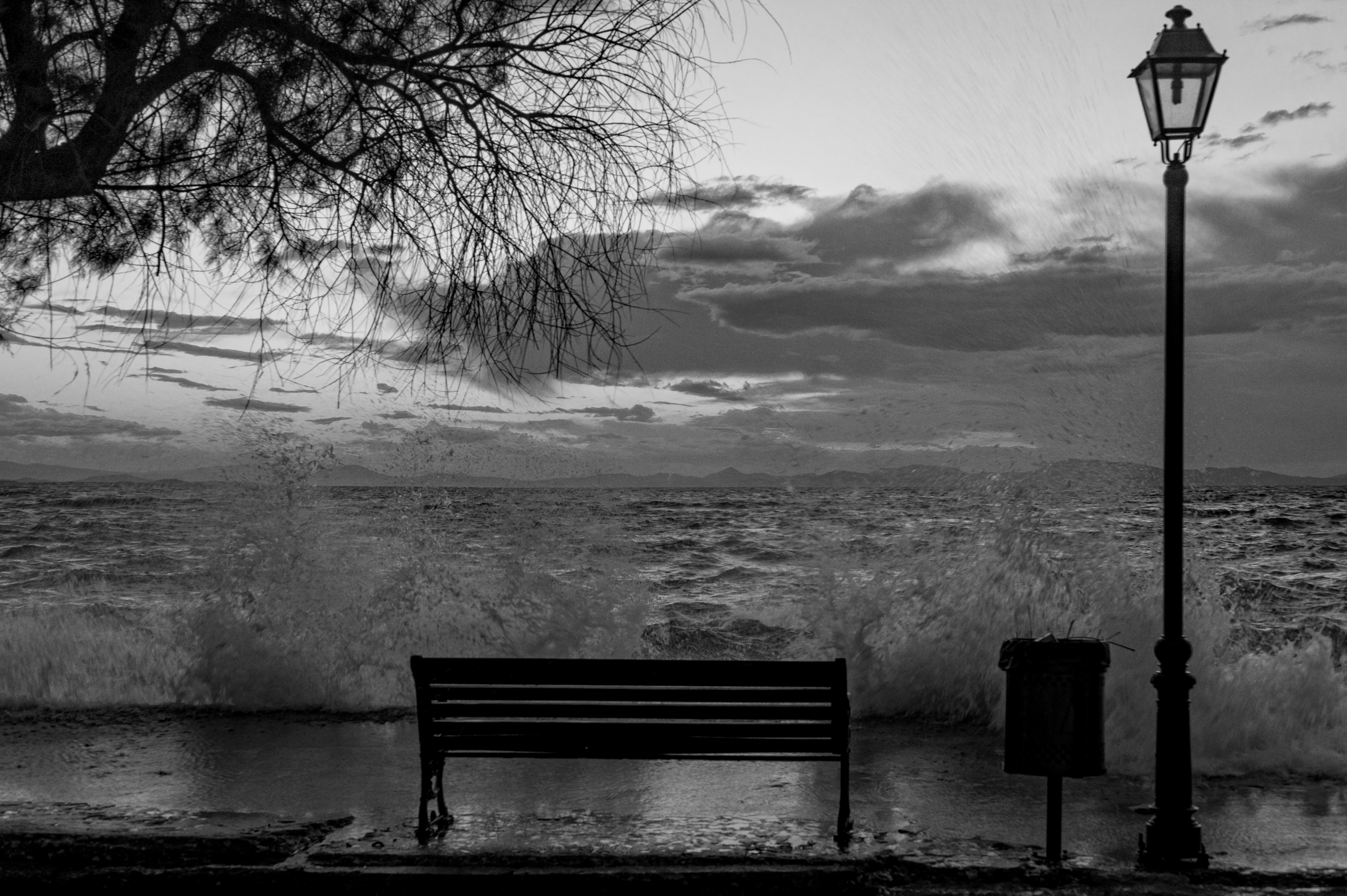 黑白风景图片孤独图片