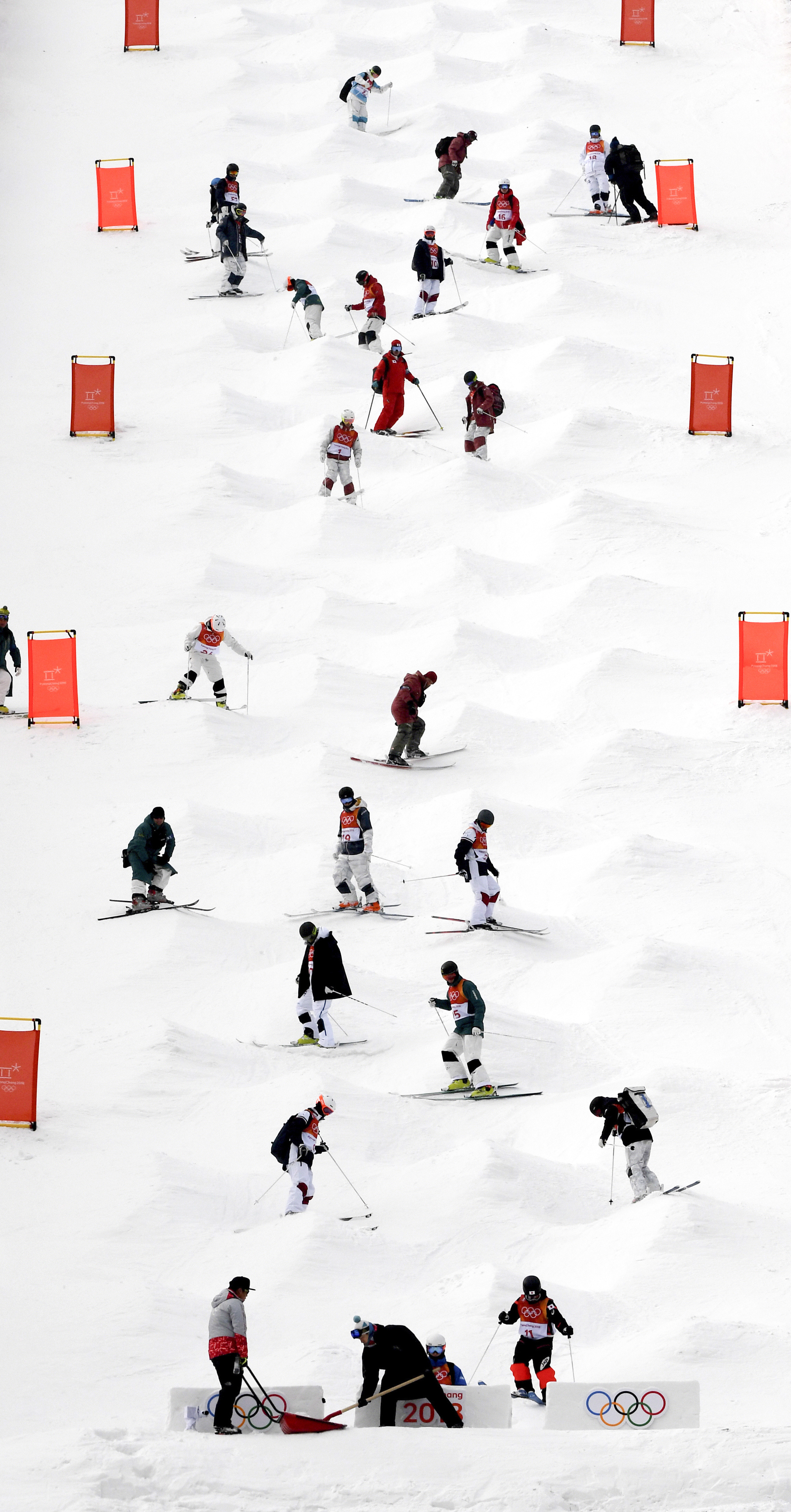 冬奥会  7 自由式滑雪女子雪上技巧资格赛赛况