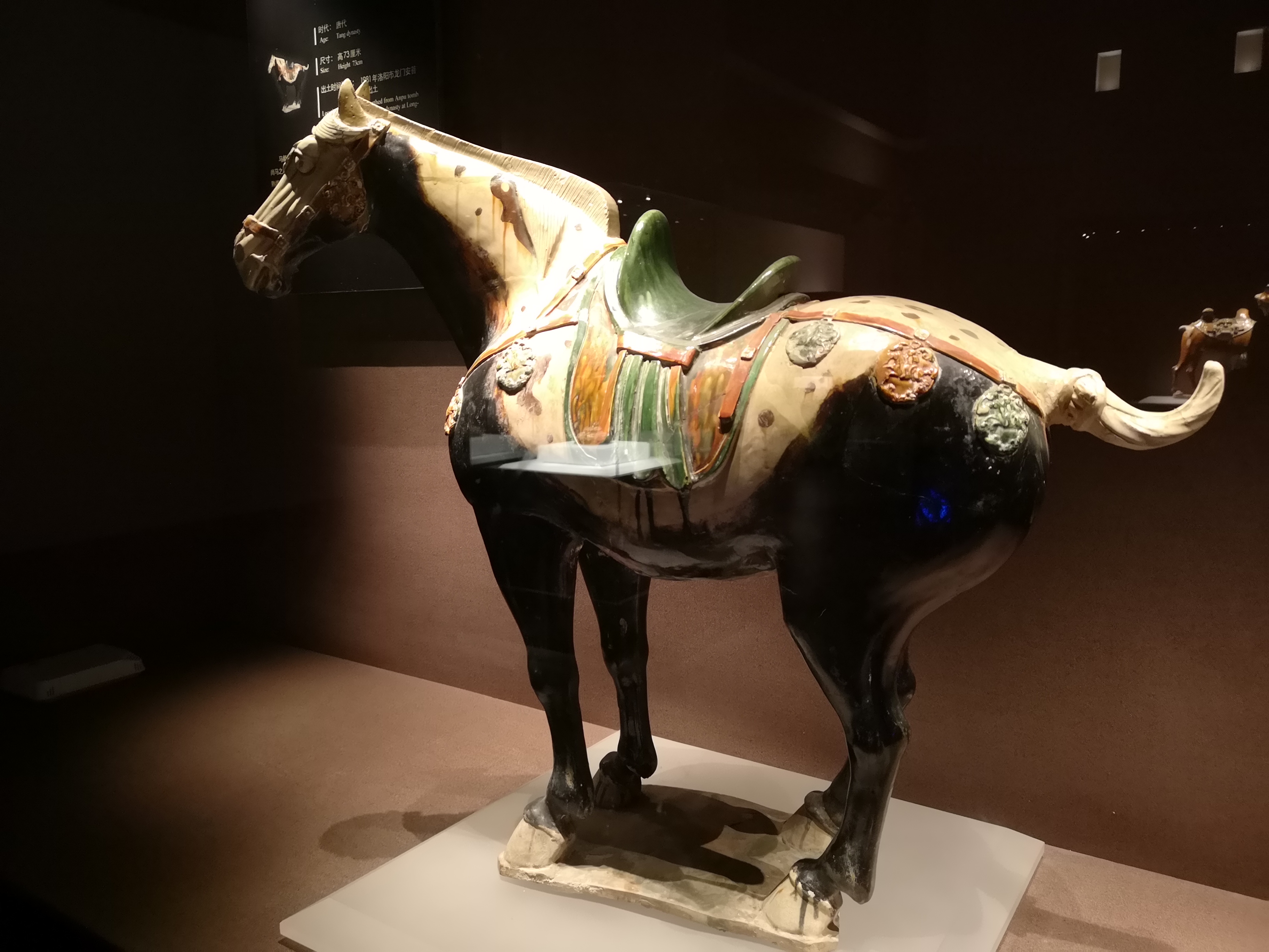 三彩黑釉马 在唐三彩中实属罕见