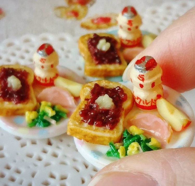 日本博主satsuki制作的迷你食物,小小的超可爱