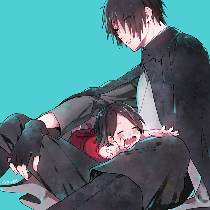 《火影忍者》佐助家的温馨生活,佐助竟然帮佐良娜绑头发?