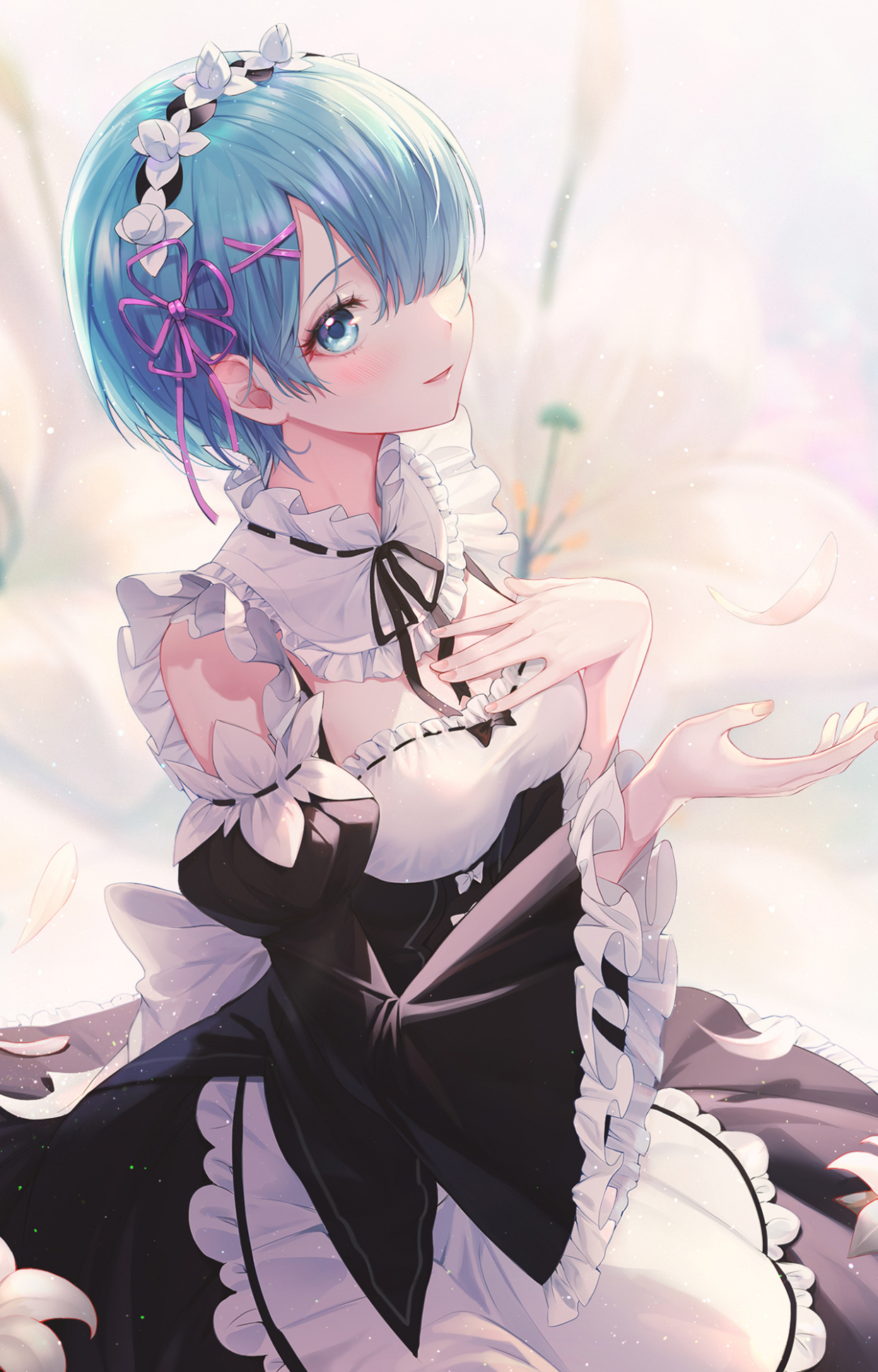 雷姆高清手机壁纸图片分享,贵为可爱动漫少女代表的她真的很美丽