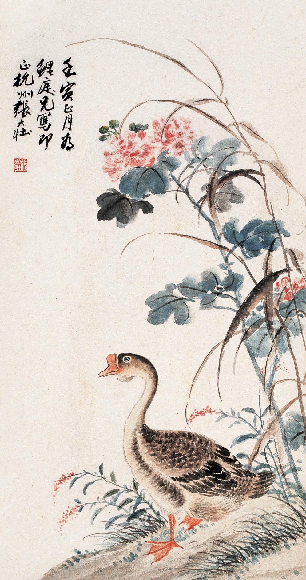 笔墨厚重妙趣横生,张大壮写意花鸟作品欣赏集三