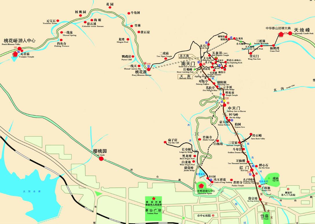 泰山景区地图 路线图图片