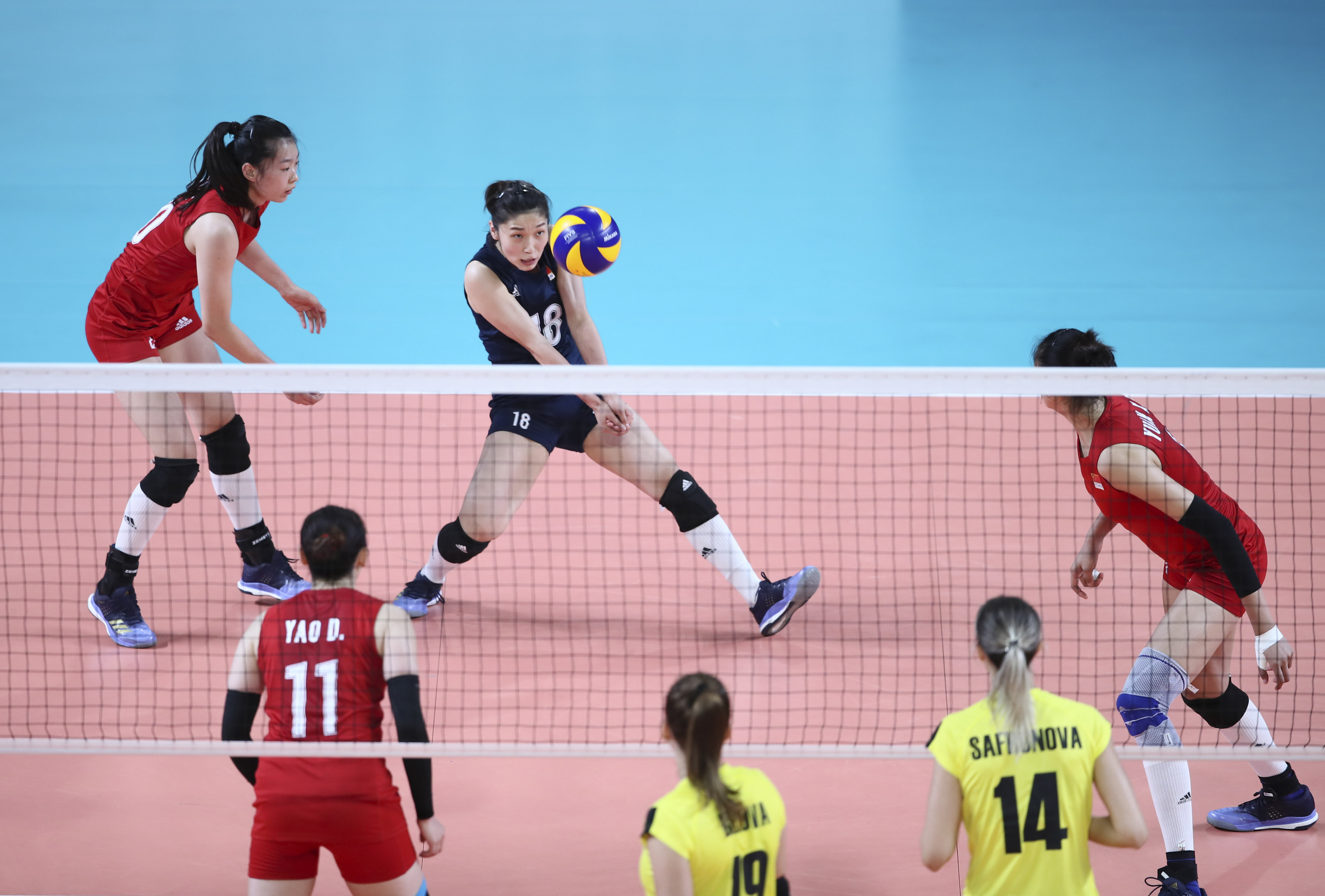 排球——女子小组赛:中国胜哈萨克斯坦(11)