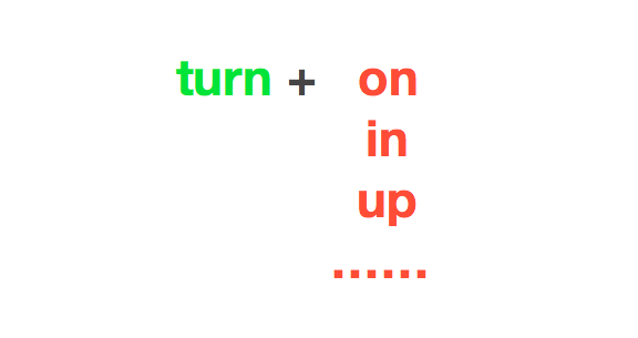 1,turn on  打开(设备)的开关