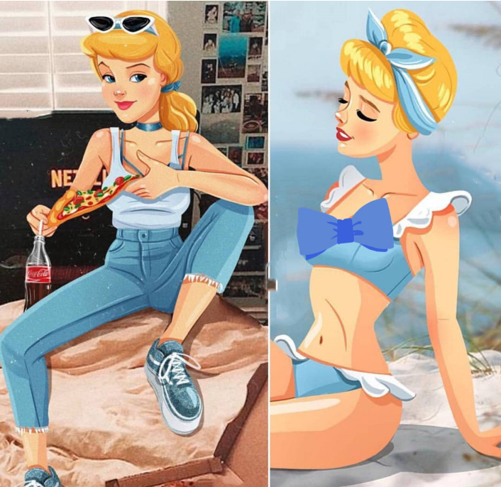 迪士尼公主到现实世界中度假,白雪公主"惊艳众人"!