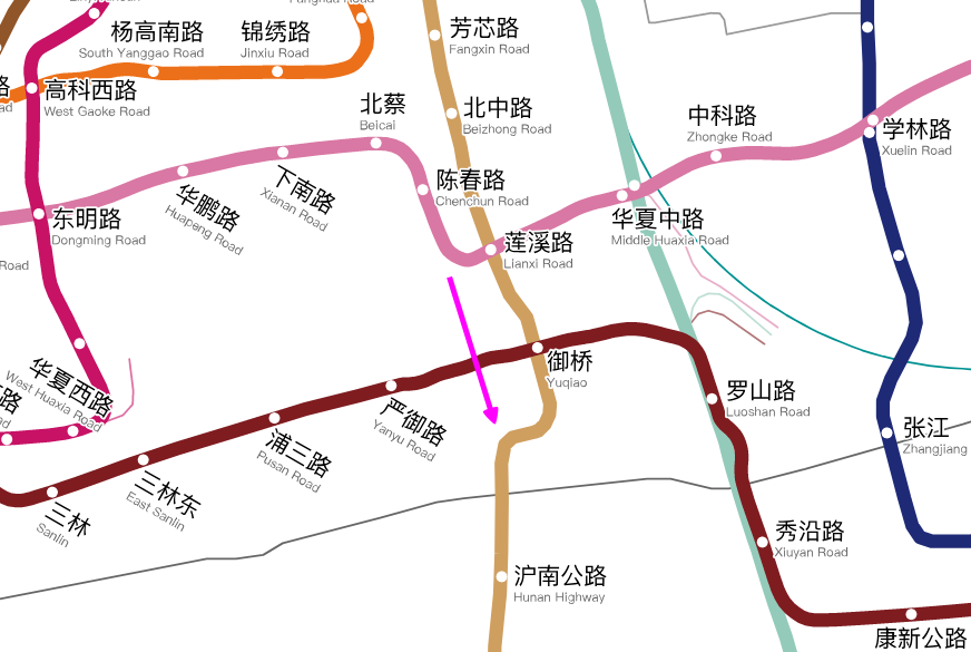 评上海地铁13号线陈春路站:在沪南公路上,与18号线的关系不理想