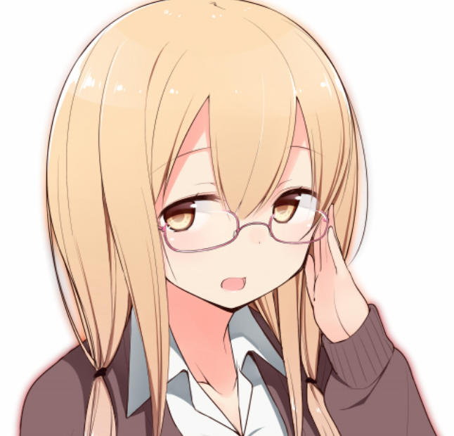 动漫大头贴:害羞的时候显得可怜兮兮的,看着她的小眼神真让人怜爱啊!