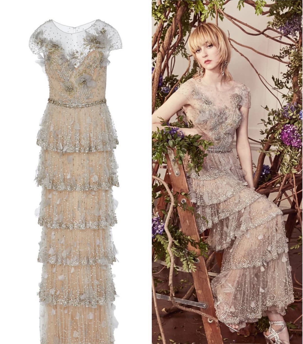 marchesa花仙子礼服,10套look哪款最美?仙气袭来