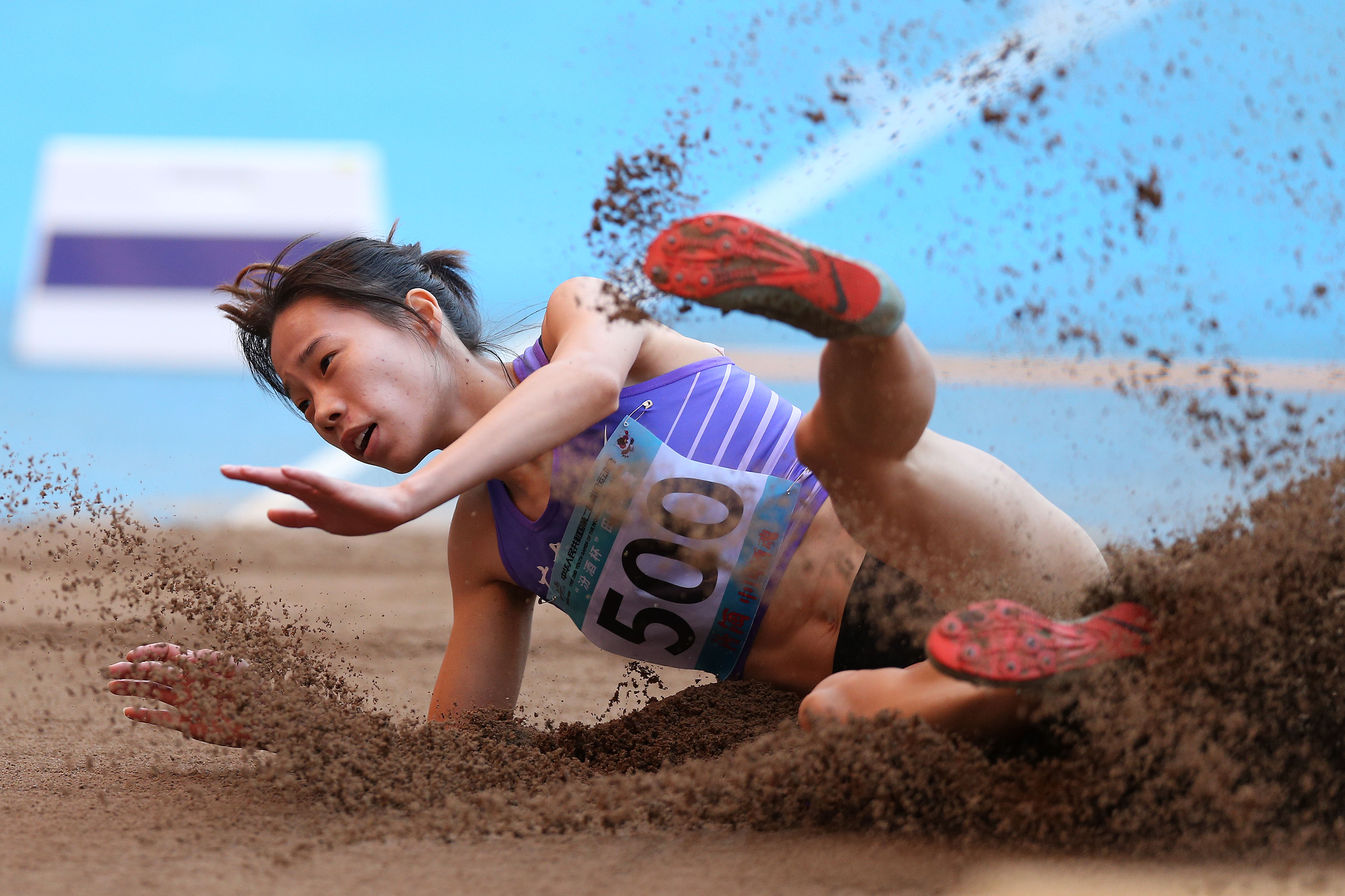 田径——体校甲组女子跳远决赛赛况