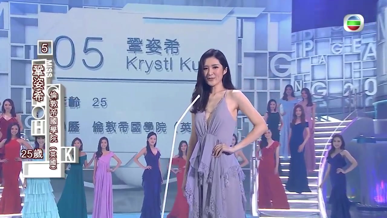 香港选美大赛,港台美女身材纤细迷人,优雅的性感