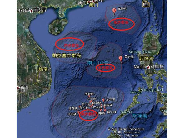 东沙群岛位置图片
