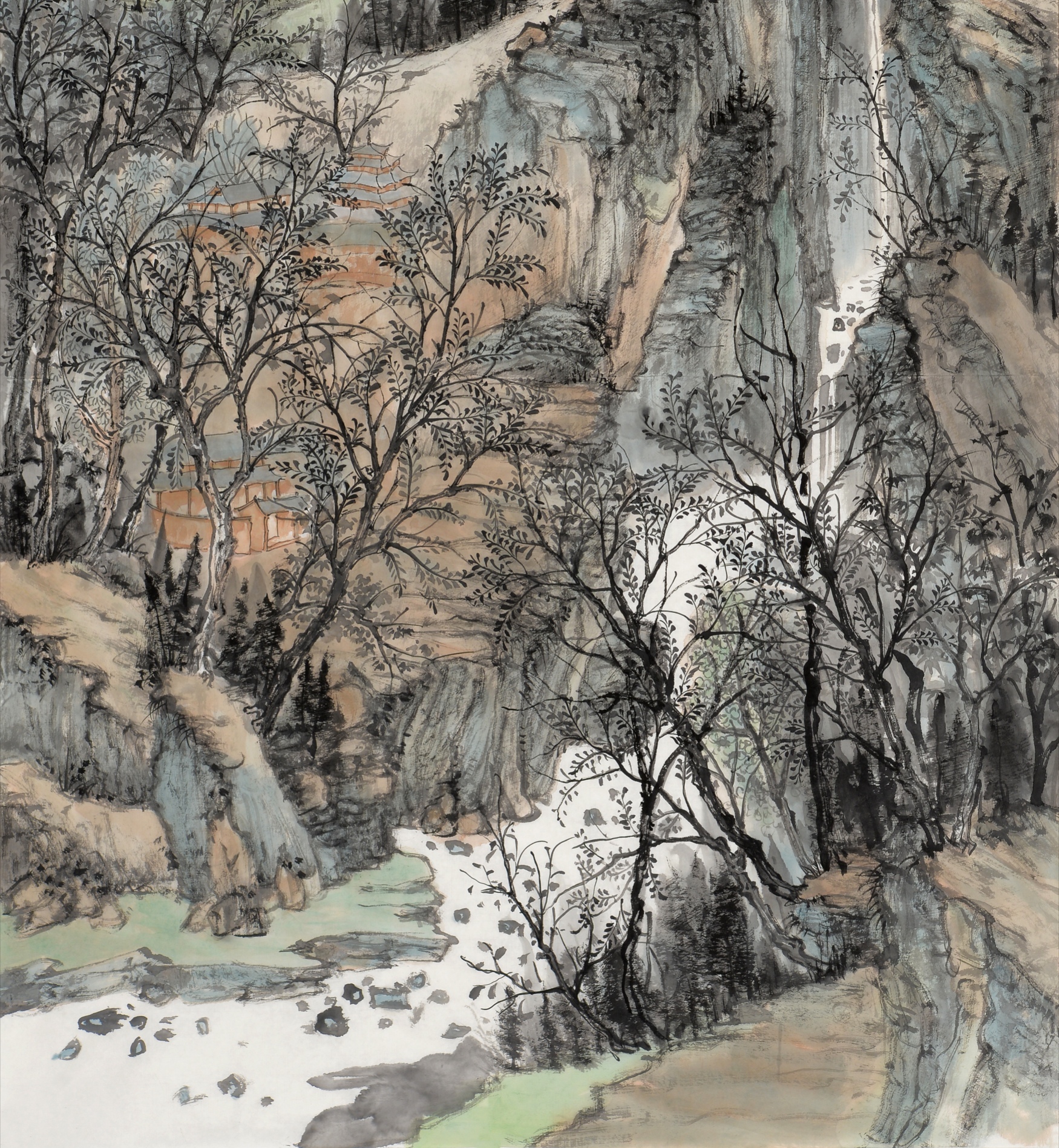 《山水清音》——唐雪梅山水画作品赏析