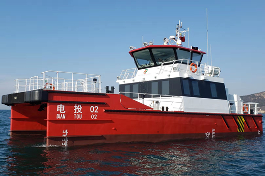 江苏海上风电公司"电投02"海上运维船完成交接
