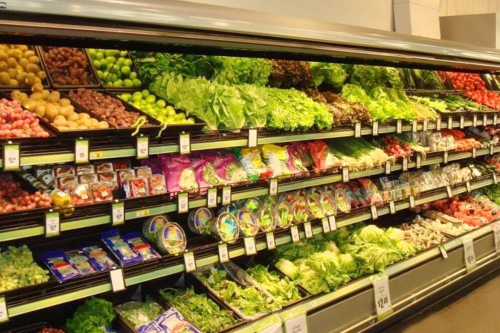 超市蔬菜冷藏区