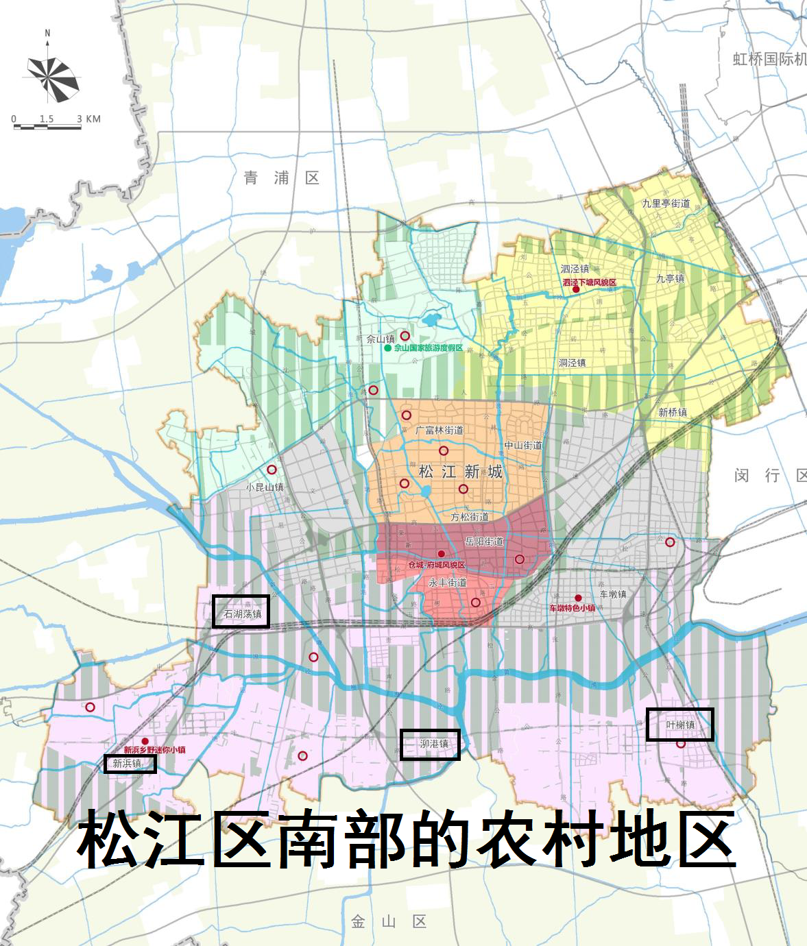 松江街道划分地图图片