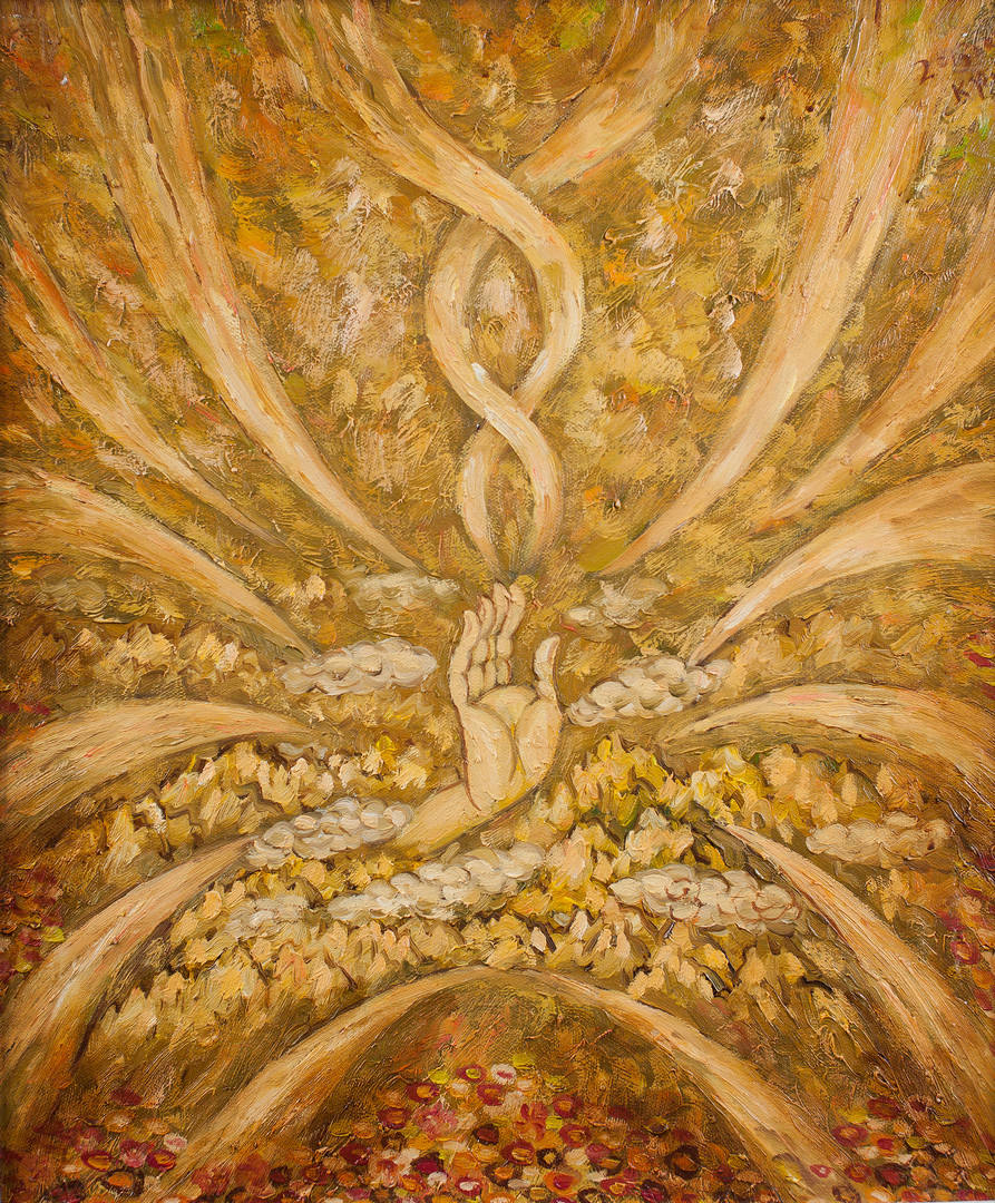 用西方油画绘东方佛教,看他的画是信仰的旅程,心灵的洗礼