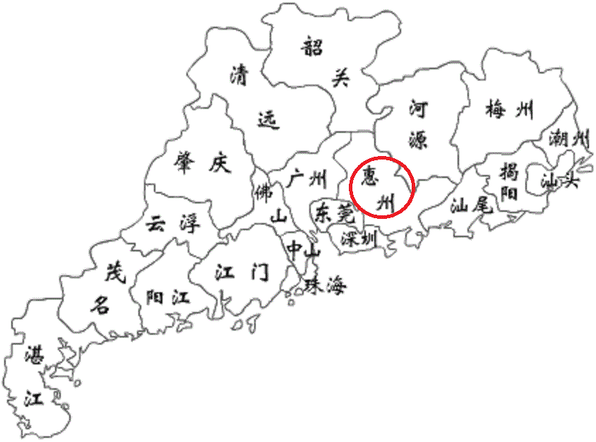 广东省惠州市排名中国城市竞争力第61位:在珠三角地区属于较低