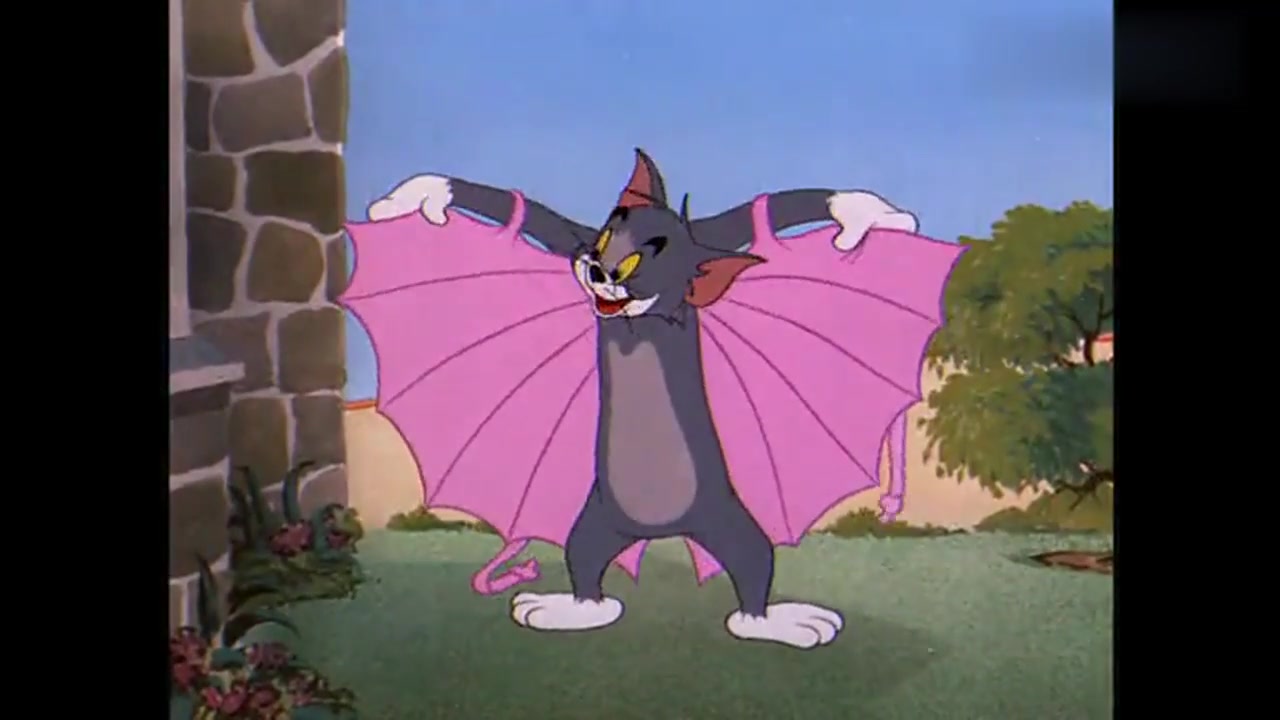 动漫壁纸:汤姆穿上了奇怪的衣服飞了起来,一头扎进了邮箱里