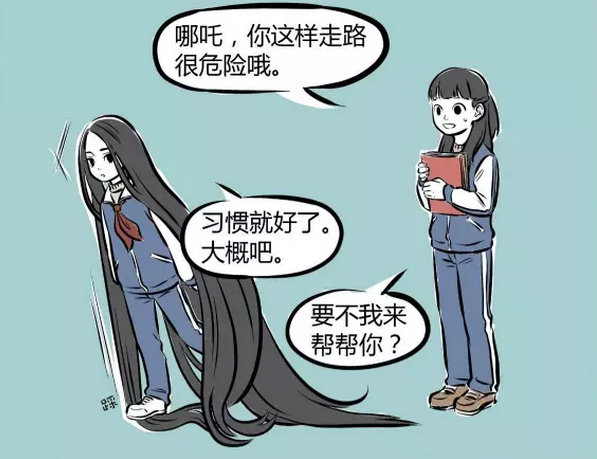 非人哉:哪吒长发拖地行动不变,小宝热心帮忙编成奇葩发髻!