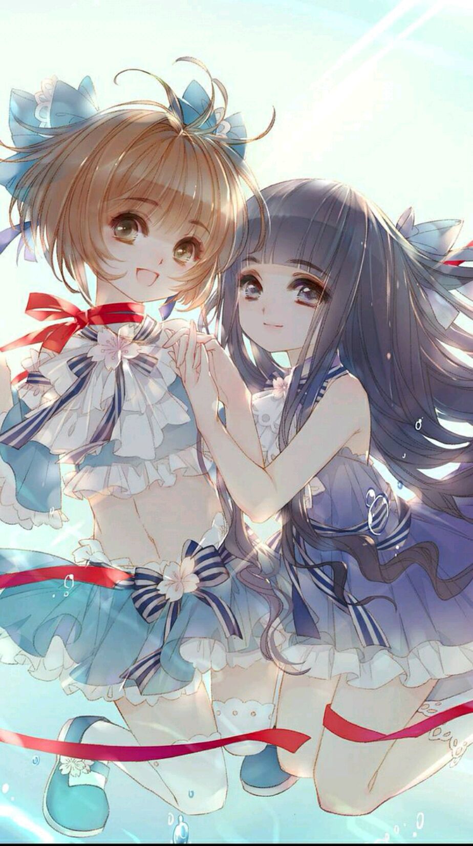 魔卡少女樱高清壁纸图片《木之本樱与大道寺知世》知樱组合来咯!