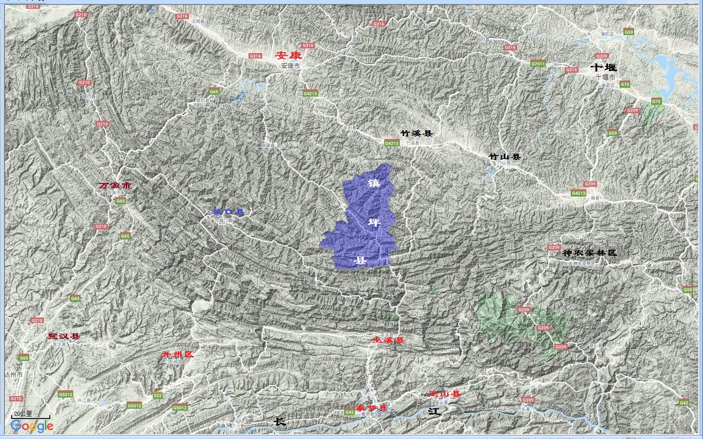 大巴山地图图片