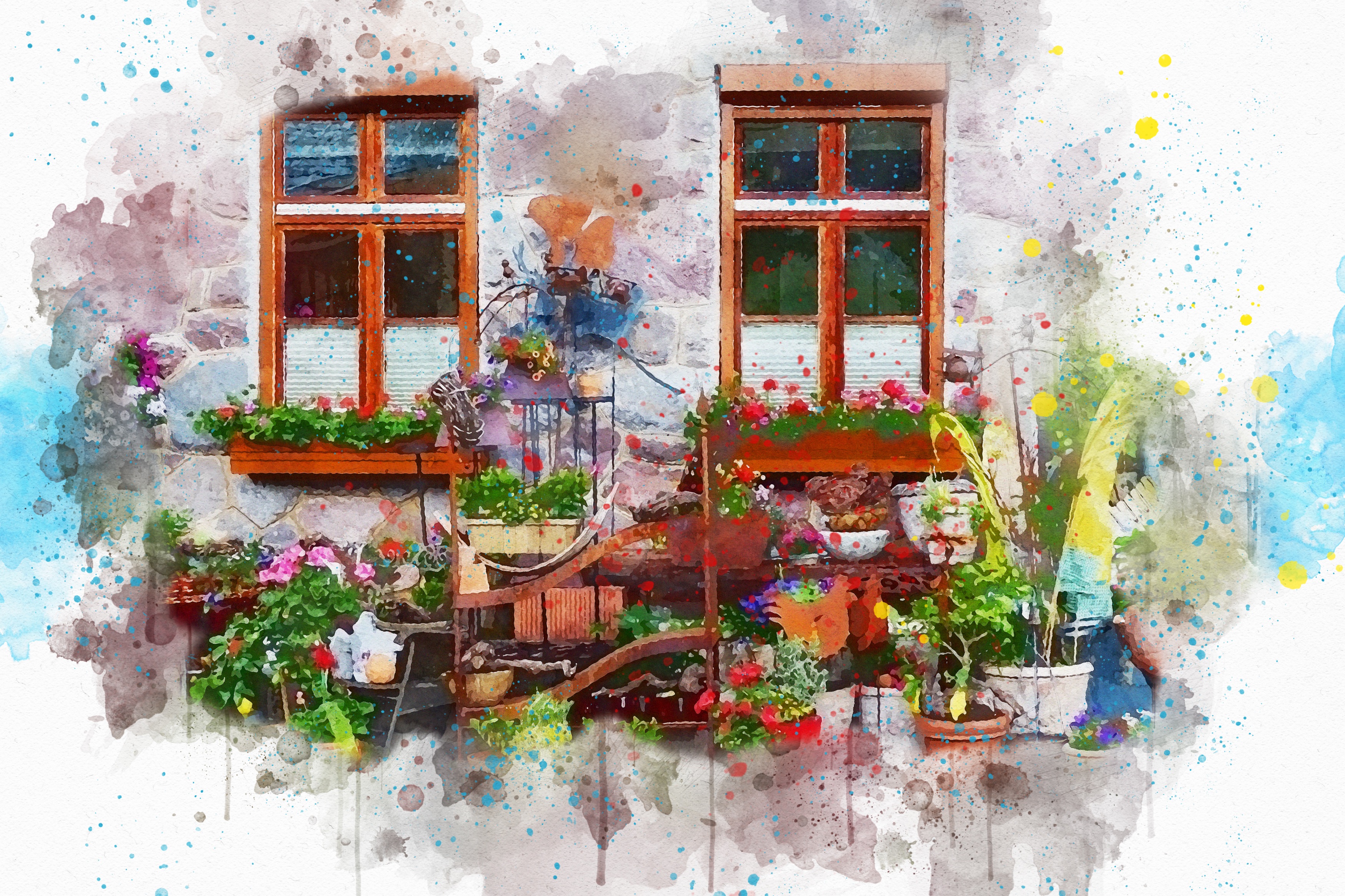 油彩抽象高清壁纸ps素材