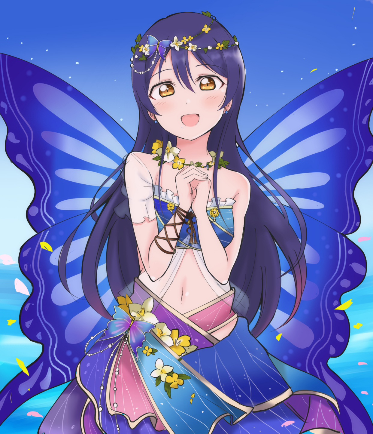 精选日本二次元动画《lovelive!》女主园田海未生日的插画壁纸