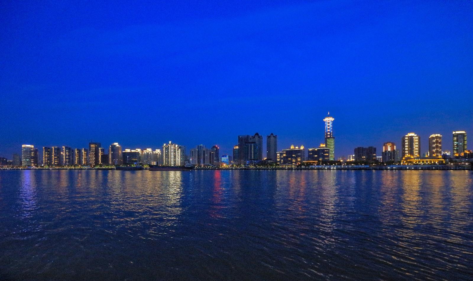 风光摄影:杨浦大桥之滨江夜景