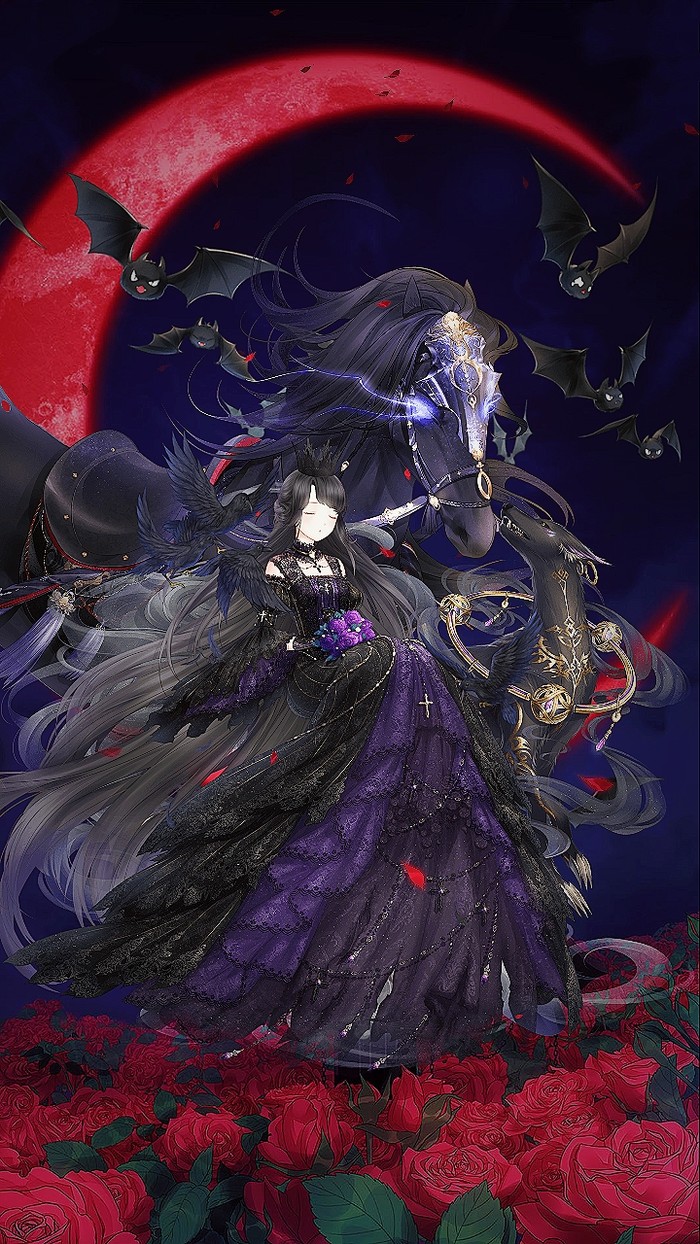 画风极致唯美华丽的人物插画,造型美型又细致,少女感女王范!