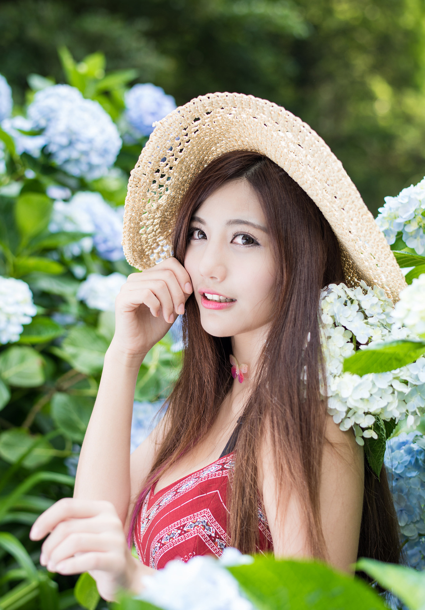 花丛中的美少女陈葳