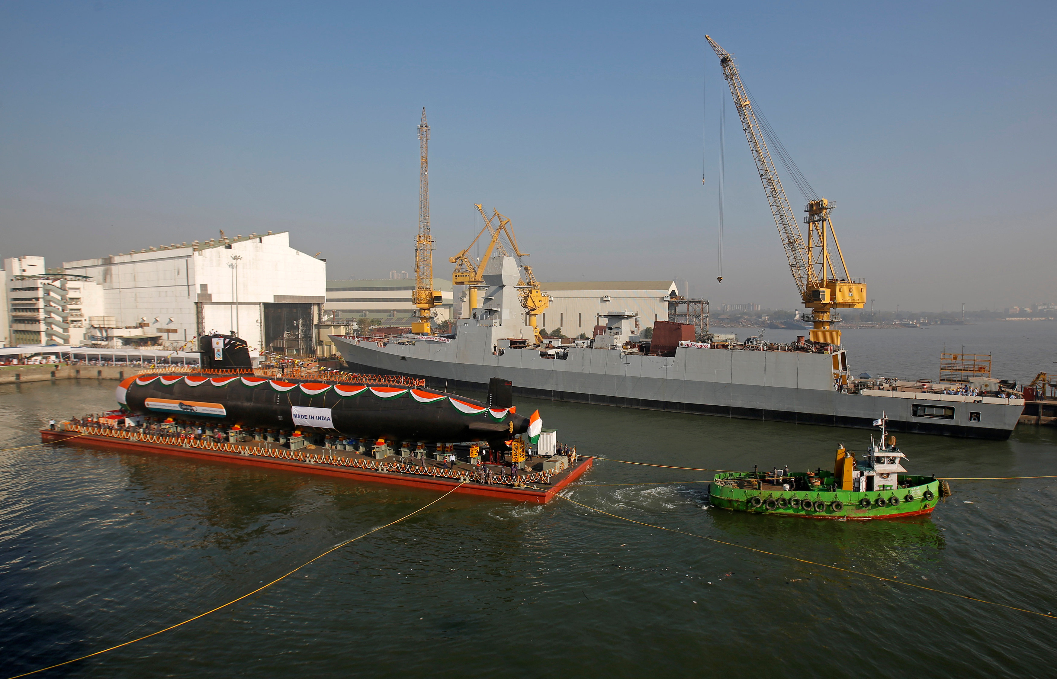 (外代一线)(11)印度海军第三艘"鲉鱼"级潜艇下水