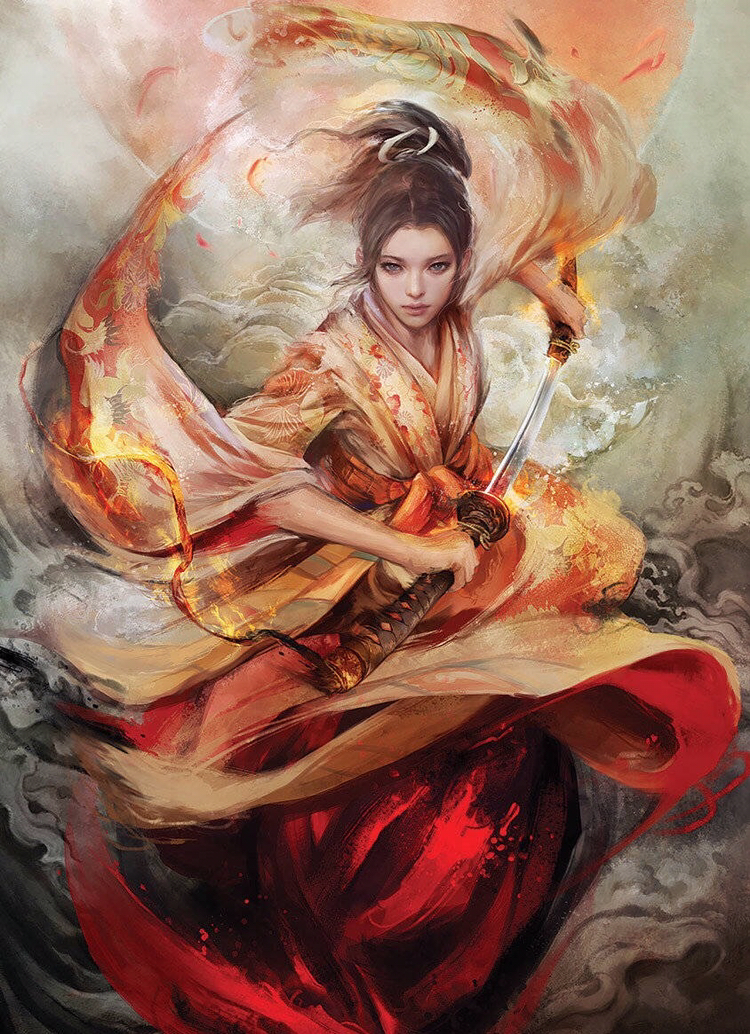 人物绘画,梦幻飘渺的女子插画