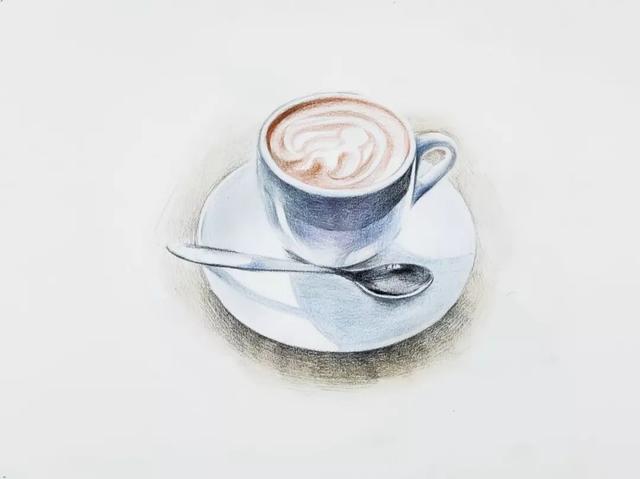 彩铅课程:画一杯提神醒脑的咖啡