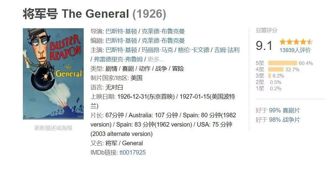 巴斯特基顿,一位与卓别林同时代的大师——评电影《将军号》 巴斯特基顿,一位与卓别林同时代的大师——评电影《将军号》