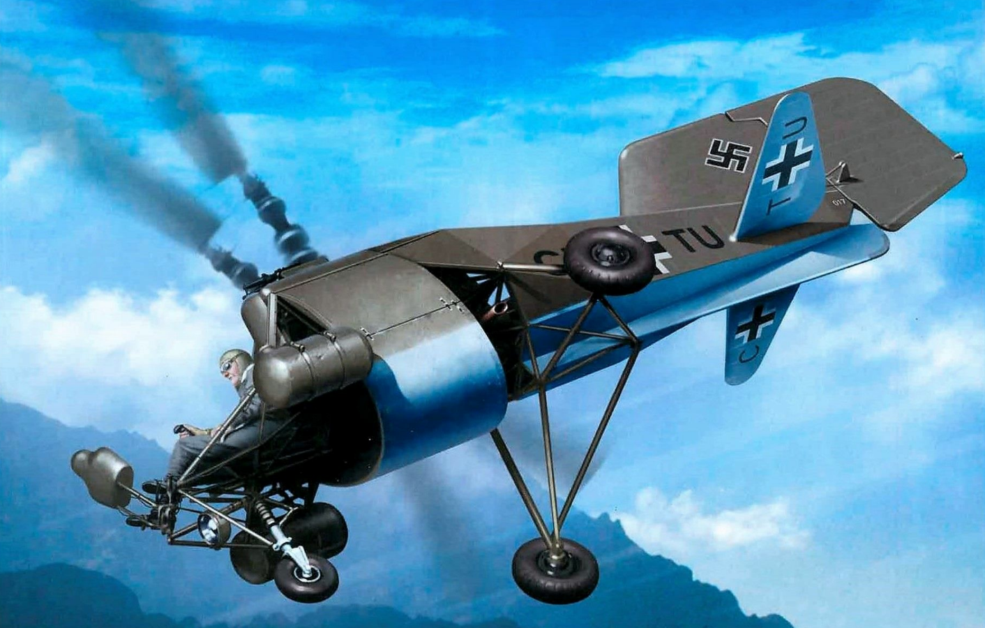 fi 103服役于1944年,设计目的和日本的神风战机一样,都是一种自杀式