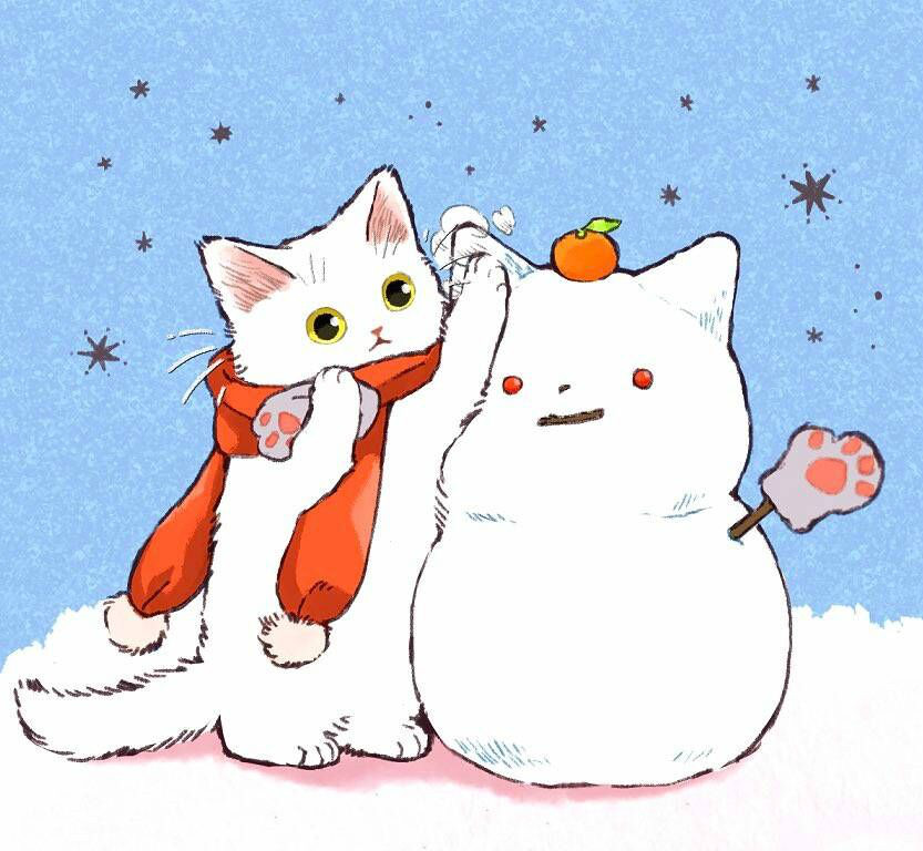 超萌猫咪插画:画面暖心,很可爱,可以萌倒一片人的那种