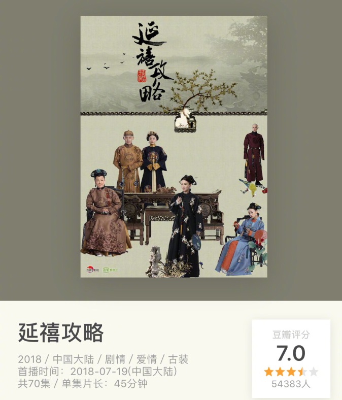 于正又飘了!《延禧攻略》豆瓣评分七分,于正竟然觉得低了?