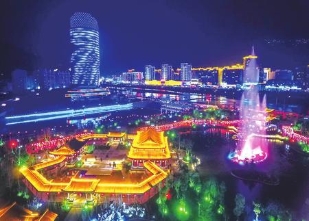 陇南市区夜景.冉创昌