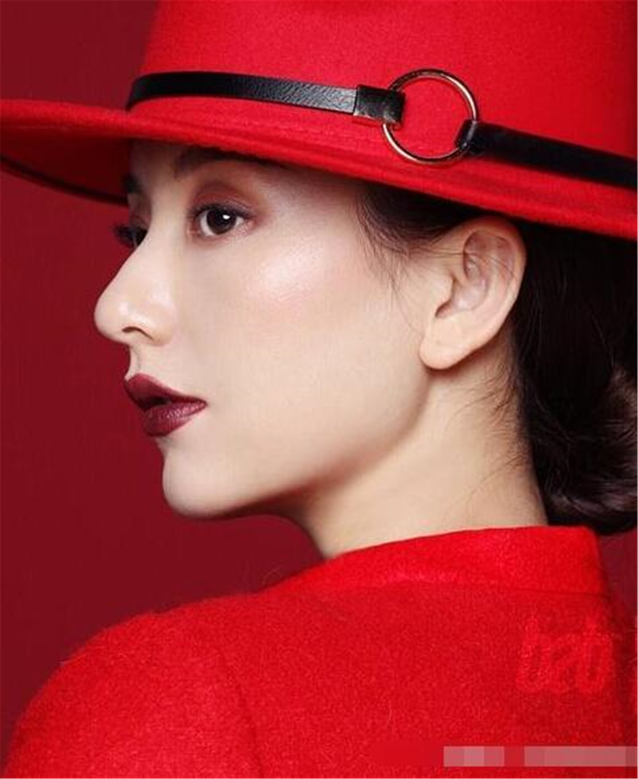 方媛的鼻子比较高挺,这样的鼻子很接近欧美人的鼻型,所以她的鼻子也为