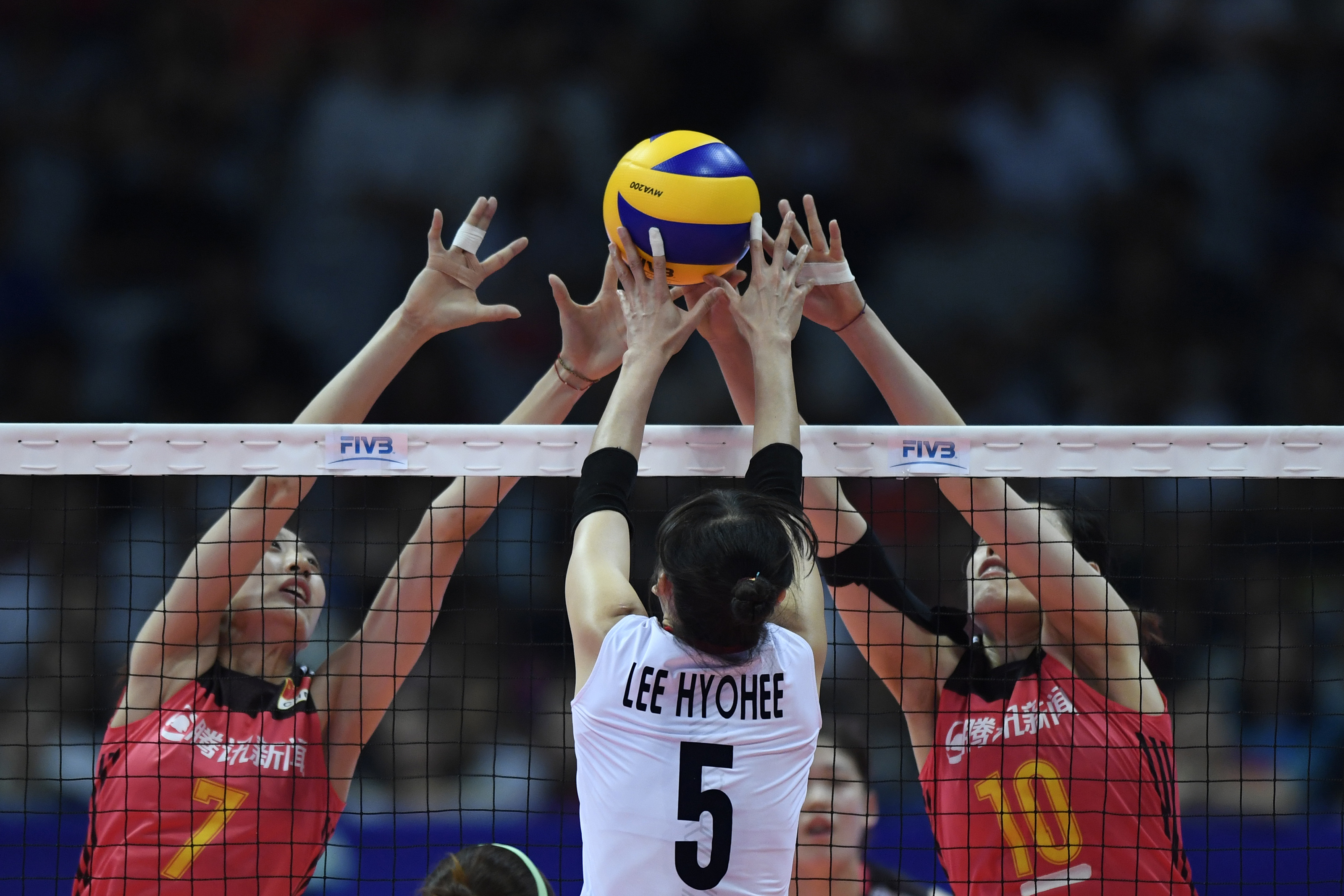 排球——世界女排联赛:中国不敌韩国(4)