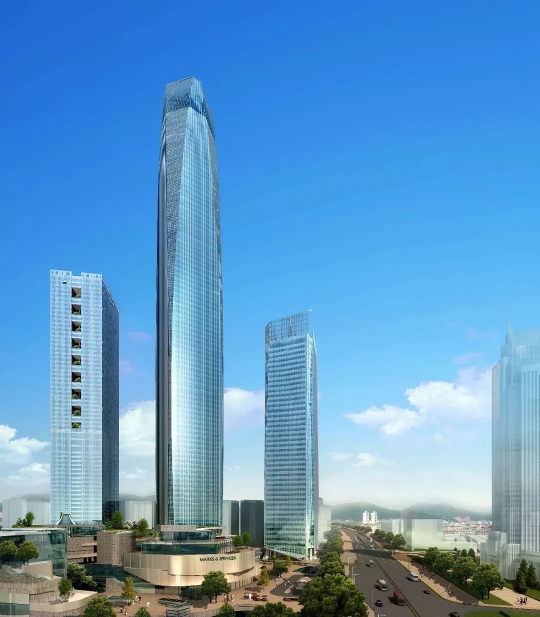 东莞第一高楼正式封顶!楼顶俯瞰图来了