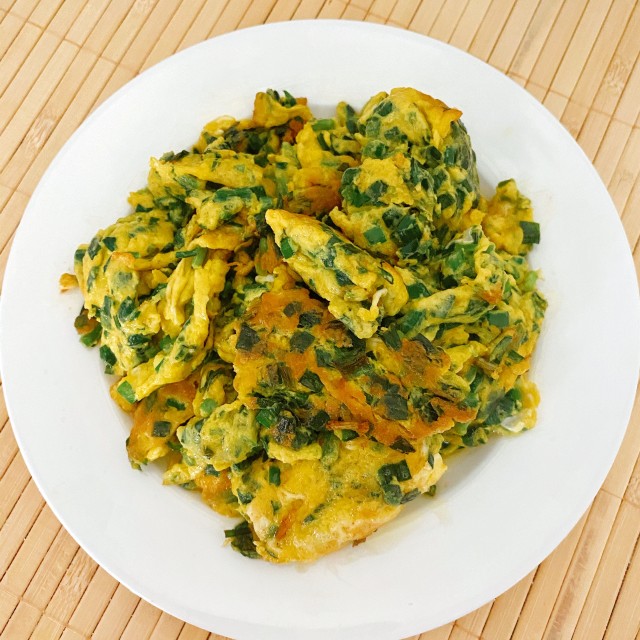 韭菜摊鸡蛋,鲜美可口,家常菜