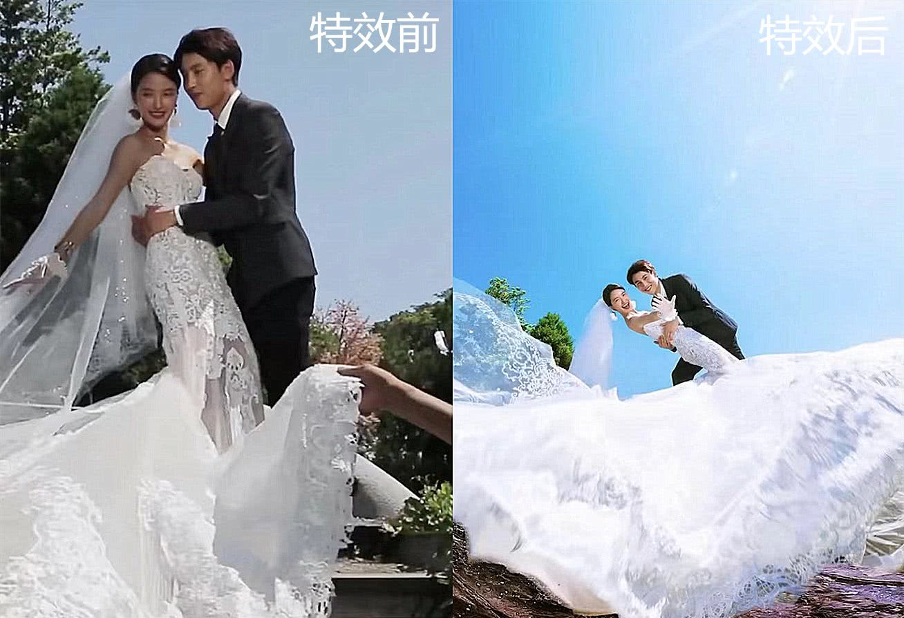 婚纱照p图前vsp图后,轻松摆脱无聊的"人群照",网友:想拍