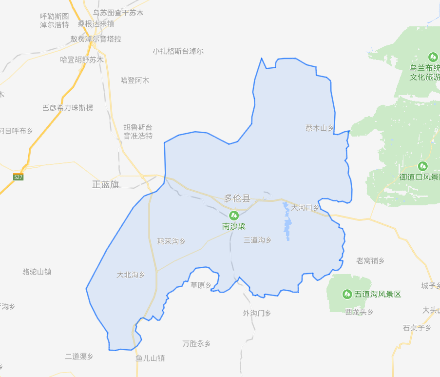 多伦县城区地图图片