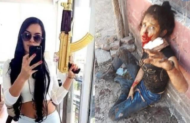 曝最后画面,墨西哥最美女毒贩被打死,曾手持镀金步枪被追捧