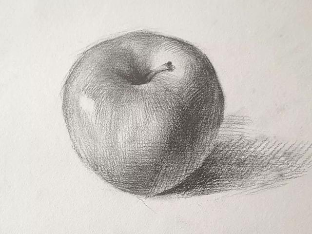 这样理解素描,画一个苹果竟然如此简单,从此画画相伴!